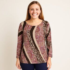 Chico’s Animal/Paisley Top Size 0​​​ - EUC